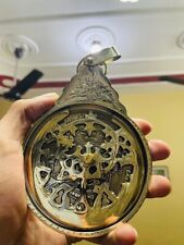 Arabic & English Astrolabe Calendar Globe Solid Brass Maritime Home picture