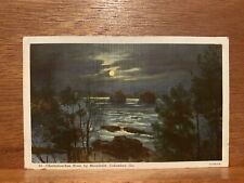 Chattahoochee River by Moonlight, Columbus, Ga. Vintage Postcard 1942 Postmark  picture
