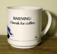 Vintage Sandra Boynton Mug, “WARNING: I break for coffee” Bear Driving Blue Car picture