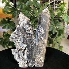 3.96LB Natural sphalerite geode Quartz obelisk cluster Crystal wand Healing picture
