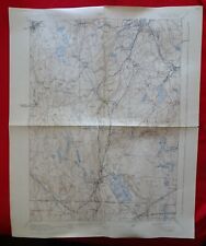 1938 Map MASS/CONN/RI WEBSTER SHEET Geological Survey 17x20