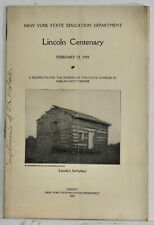  LINCOLN CENTENARY by NY State Education Department Feb.12,1909 Harlan Horner picture