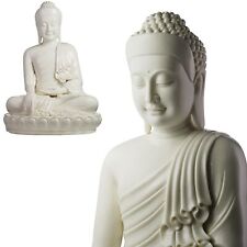 Top Ceramic Large Buddha Statue, Pearl White Sitting Buddha Sculpture - Handm... picture