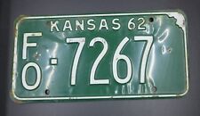 1962 Kansas License Plate, Ford County, FO-7267 picture