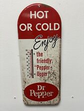 Vintage Dr Pepper Hot or Cold Thermometer Soda Sign Original Used Condition picture