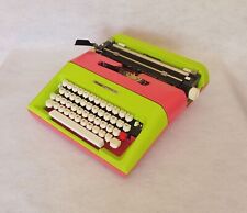 Vintage Olivetti Lettera 35 Typewriter - Pink and Mojito Green. Functional picture