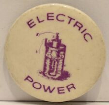 Vintage 1960s Electric Power John Frederic Daniell Cell Battery Pinback picture