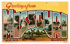 postcard greetings from Missouri Large Letters A1396 picture