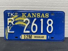 1980 Kansas License Plate Riley County TK RL 2618 Nice picture