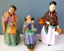 VTG ROYAL DOULTON FIGURINE LOT OF 3 THE ORANGE LADY   BRIDGET   A STITCH IN TIME picture