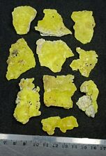 Natural Yellow Color Brucite Crystals with nice color ( 10 PCs ) - Pakistan  picture