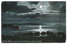 CAMDEN ME Postcard SHERMAN'S POINT/STEAMBOAT WHARF, to Roslindale/Boston MA 1911 picture