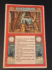 Early 1900s Postcard Paul Revere With Poem, Clean No Writing picture