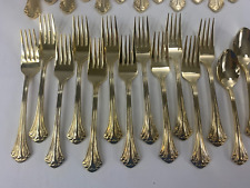 Royal Gallery Gold Korea Flatware 64 Piece Settings for 12 picture