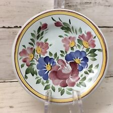 Hungarian Folk Art Hand Painted Pottery Plate Small Pazmany Hanger Floral Flower picture