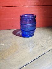 UNIQUE Blue Glass Barrel Mini Jar 2