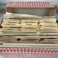 100+ Grandmas Recipes Vtg 40s-50s Hand Written/Clipped Cards In Cardboard Box picture