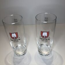 Pair of 2 Spaten Munchen Beer Glasses 0,25L Rastal Germany Glass picture