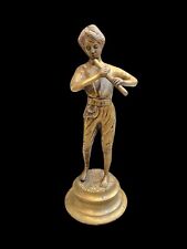 Brass Statue Boy Playing Flute designed by Fonderia Lancini of Italy picture