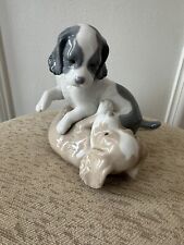 NAO LLADRO 0386 PAIR PUPPY DOGS PLAYING  EXCELLENT CONDITION picture