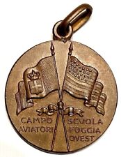 RARE U.S. ARMY AIR SERVICE WWI ITALIAN AVIATOR TRAINING MEDAL PILOT EAGLE WING picture