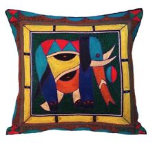 Elephant Cushion Cover Embroidery South Africa Tsonga Fair Trade Kaross Shangaan picture