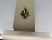 Vintage Sterling silver small Jerusalem Cross Pendant picture