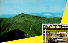 Postcard Mount Washington Aerial View of Auto Road White Mountains NH 1960s picture