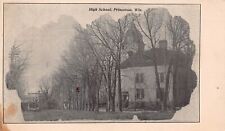 Princeton WI Wisconsin High School Early 1900s Downtown Vtg Postcard P5 picture