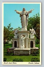 Munster, IN-Indiana, Sacred Heart Statue,  Vintage Postcard picture