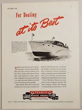 1946 Print Ad Texaco Marine Products 1947 Elco Cruiser Boats picture