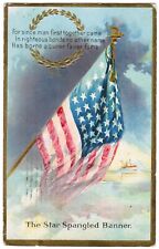 Vintage Patriotic Postcard Star Spangled Banner, US Flag - C08517 picture