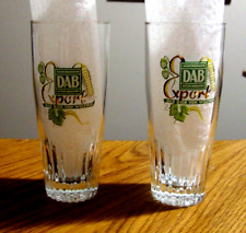 DAB EXPORT BEER  GERMANY  LOT OF 2  VINTAGE BEER GLASSES   1960'S  ORIGINAL LOGO picture