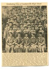 1936 NEWSPAPER CLIPPING LAMBERTVILLE NJ HS GRADUATING CLASS OF 1936 TRENTON NJ picture
