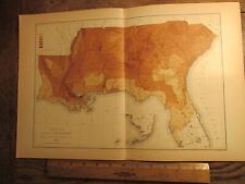 Antique Ephemera 1880 Map of the United States Total Population Density Southern picture