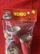R. Crumb's Weirdo Party Kit  Cups Plates Napkins Hats  Sealed NIP Devil Girl picture