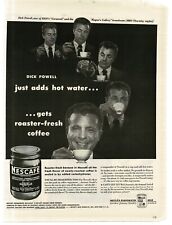 1946 Nestle Nescafe Instant Coffee Dick Powell movie star Vintage Print Ad picture