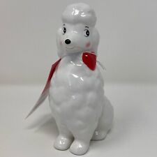 2024 Target Spritz Ceramic Poodle White Dog Valentine's Day Figurine New picture