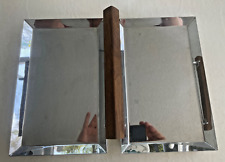 Gorgeous Mid Century MCM Chrome Foldable Tray Wood Handle unbranded VCG picture