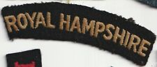 Royal Hampshire Regiment : Embroidered Cloth Shoulder Title. Appears Ex Tunic picture