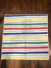 vintage vera  cloth napkins color block stripes red green black blue yellow picture