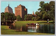 Vintage Postcard Hotel Swan Boats at Ritz-Carlton Hotel Boston Massachusetts MA picture