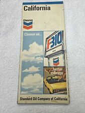 Vintage 1972 Chevron Standard Oil CALIFORNIA Road Travel Map picture