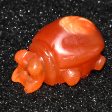 Ancient Burmese Pyu Culture Carnelian Stone Turtle Bead in Good Condition picture