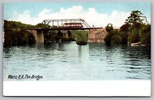 Weirs New Hampshire Bridge Waterway Hugh C Leighton Company Vintage UNP Postcard picture
