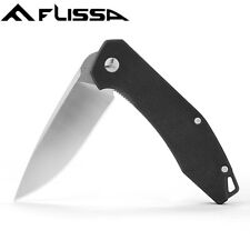FLISSA EDC Pocket Knife Folding Tactical Knife w/G10 Handle D2 Blades Liner Lock picture