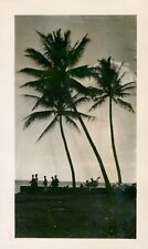 1930s walking Waikiki Beach Hawaii  photo picture