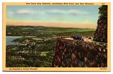 VTG New Storm Kings Highway Overlooking West Point, Near Bear Mtn, NY Postcard picture
