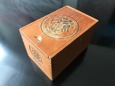 Vintage Dovetailed Wood Cigar Box 4 1/4 x 4 1 /4 x 6 3/4
