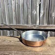 French  Monster Copper Sauteuse Sauce Pan Beleved 36 cm  2.50mm 13Lb NEW TIN picture